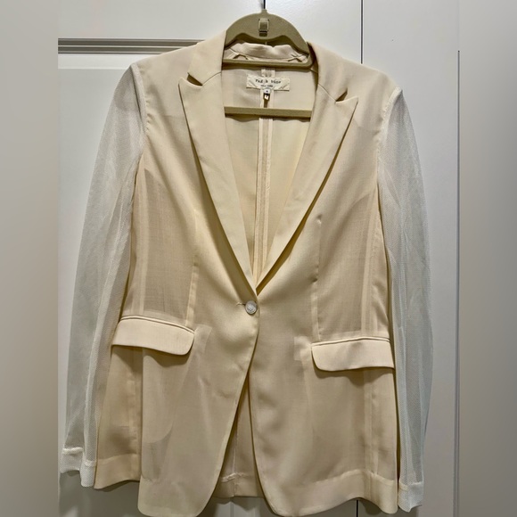 rag & bone | Jackets & Coats | Rag Bone Ivory Sheer Jacket | Poshmark
